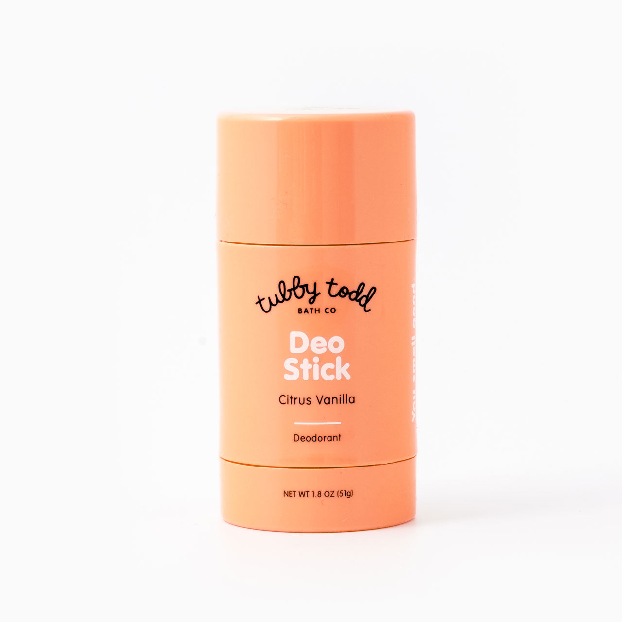 Citrus Vanilla Deo Stick standing on white background